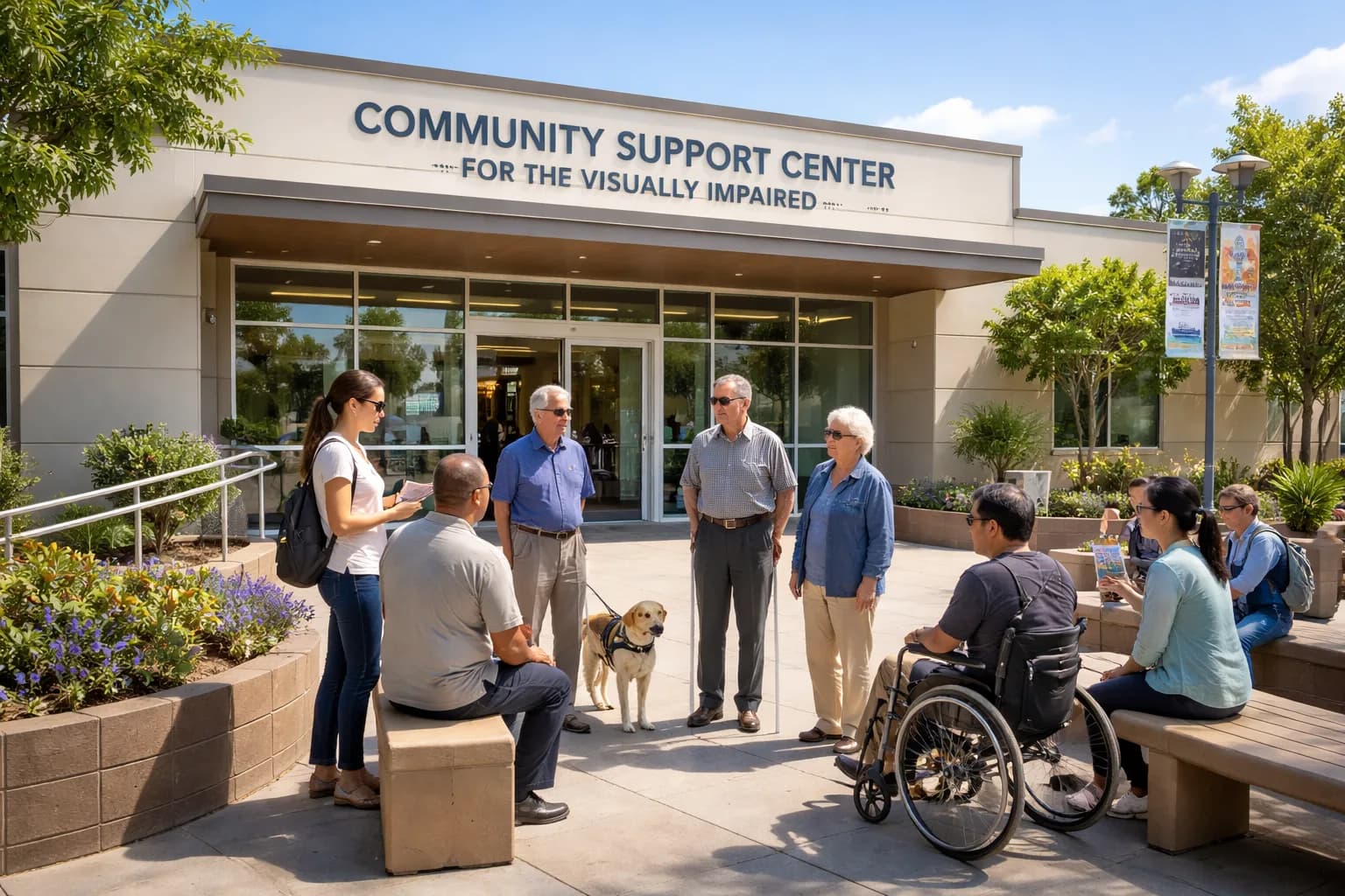 Professionelle Pflege und Betreuung - Illustration zum Thema: Blindengeld und Blindenhilfe: Anspruch, Höhe, Antrag