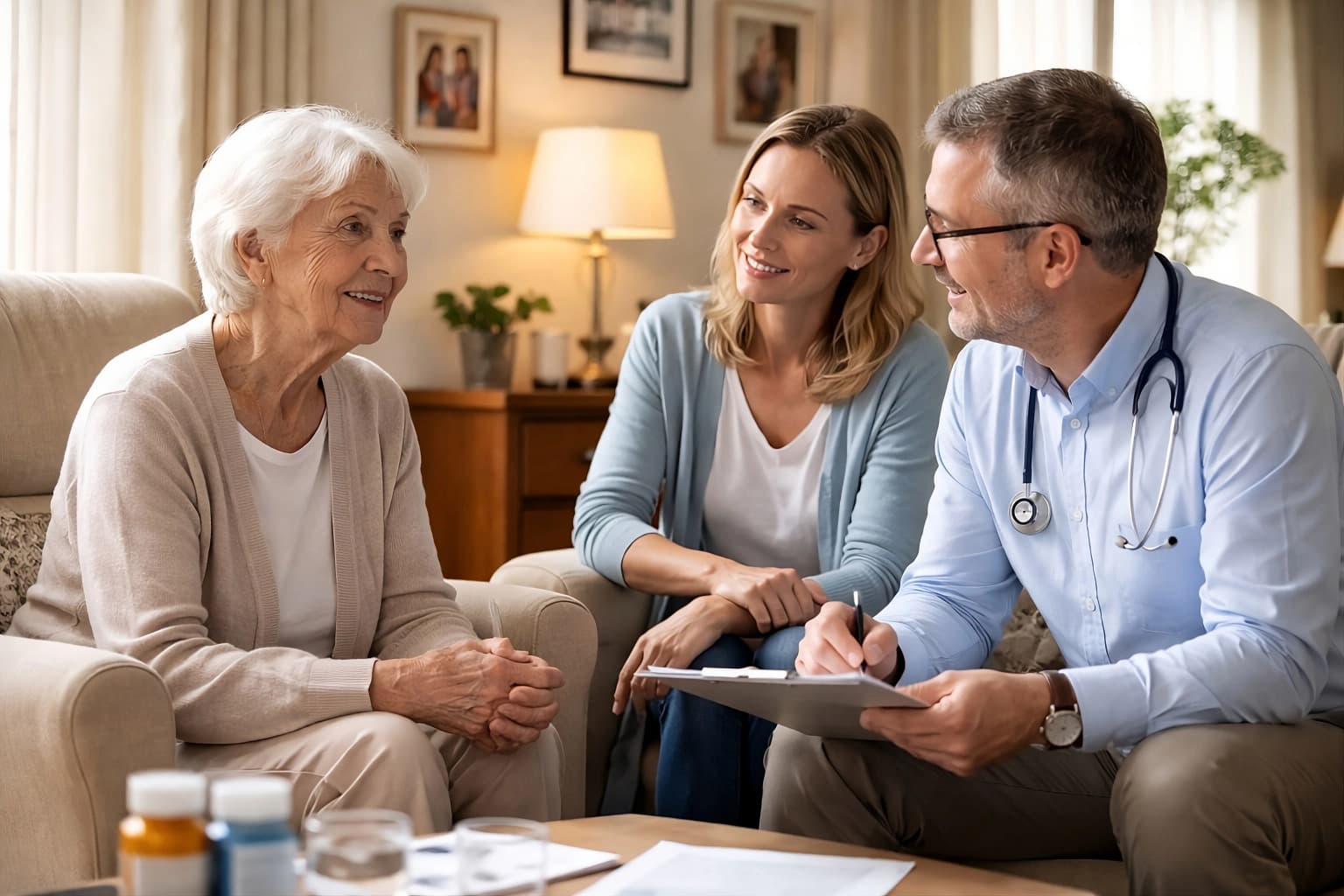 Professionelle Pflege und Betreuung - Illustration zum Thema: Der medizinische Dienst (MD): Aufgaben und Ablauf