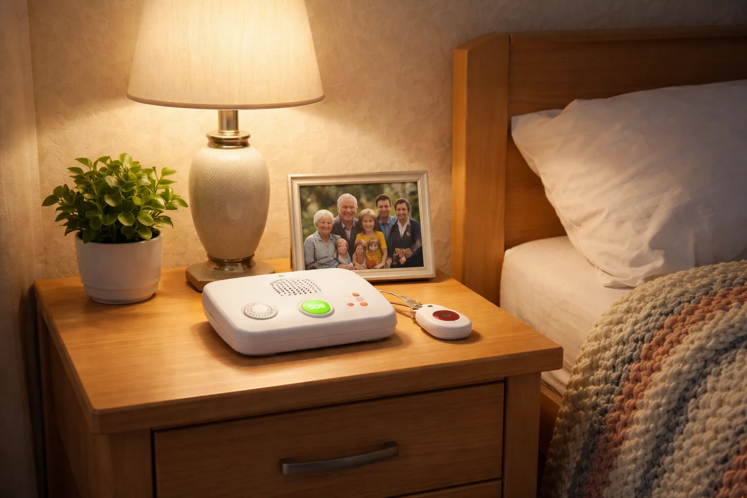 Professionelle Pflege und Betreuung - Illustration zum Thema: Seniorennotruf: Ein umfassender Leitfaden